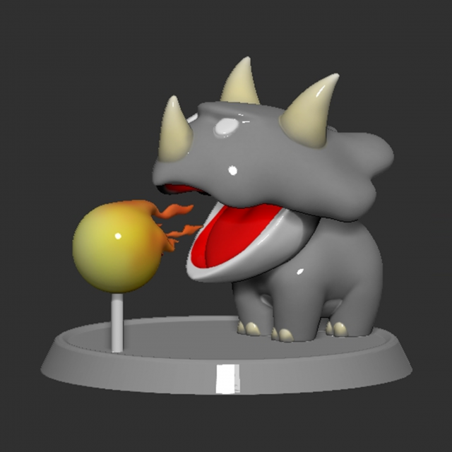 Reznor Open Mouth Based Fireball 3D-Druckmodell .c4d .max .obj .3ds .fbx .stl .blend 