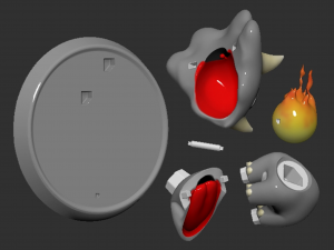 Reznor Open Mouth Based Fireball 3D-Druckmodell