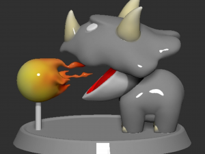 Reznor Open Mouth Based Fireball 3D-Druckmodell