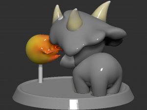 Reznor Open Mouth Based Fireball 3D-Druckmodell