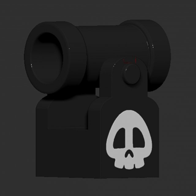 Blaster Bullet Mario 3D 打印模型 .c4d .max .obj .3ds .fbx .stl .blend 