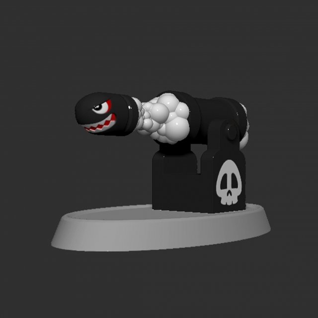 Banzai Bill Blaster Bullet Based 3D Print Model .c4d .max .obj .3ds .fbx .stl .blend 