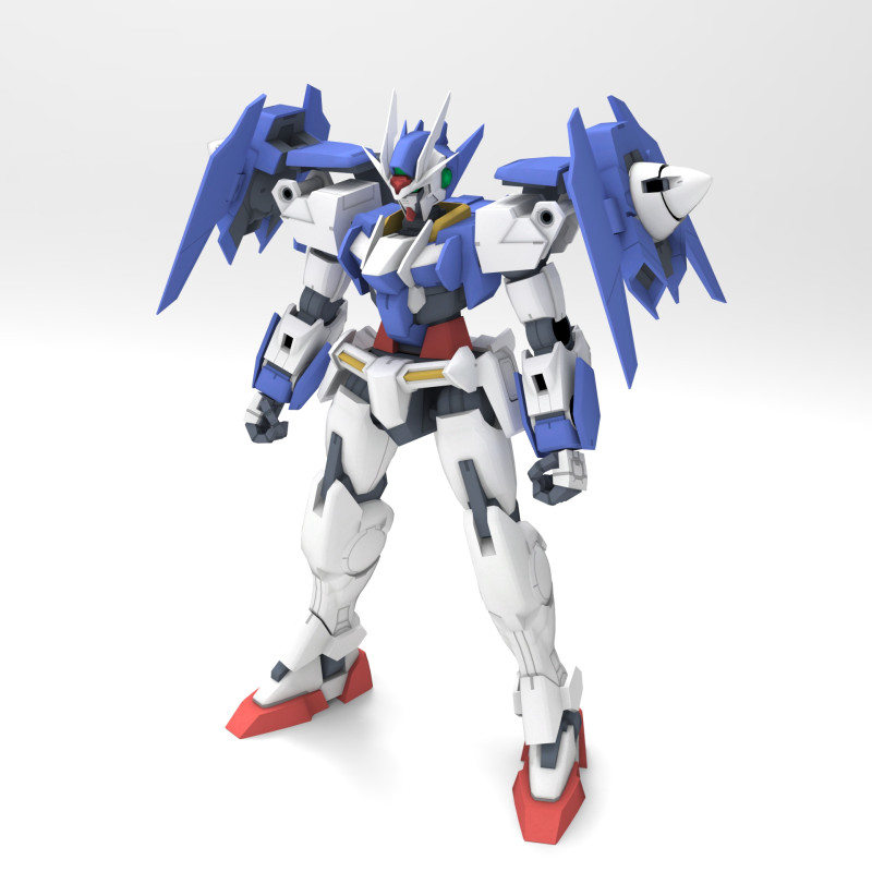 GUNDAM 00 Diver 3D Model .c4d .max .obj .3ds .fbx .stl .blend 