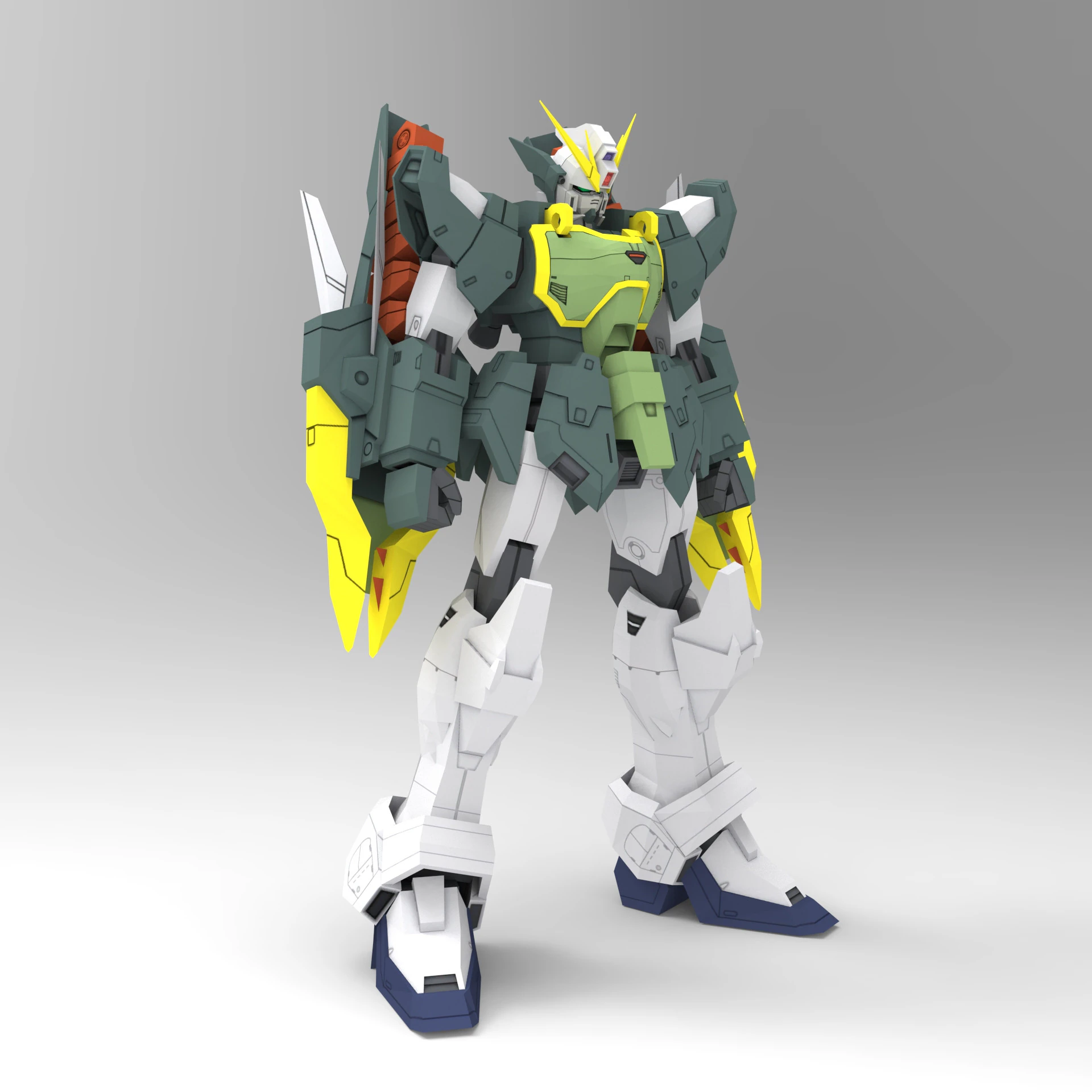 GUNDAM Altron EW 3D Model .c4d .max .obj .3ds .fbx .stl .blend