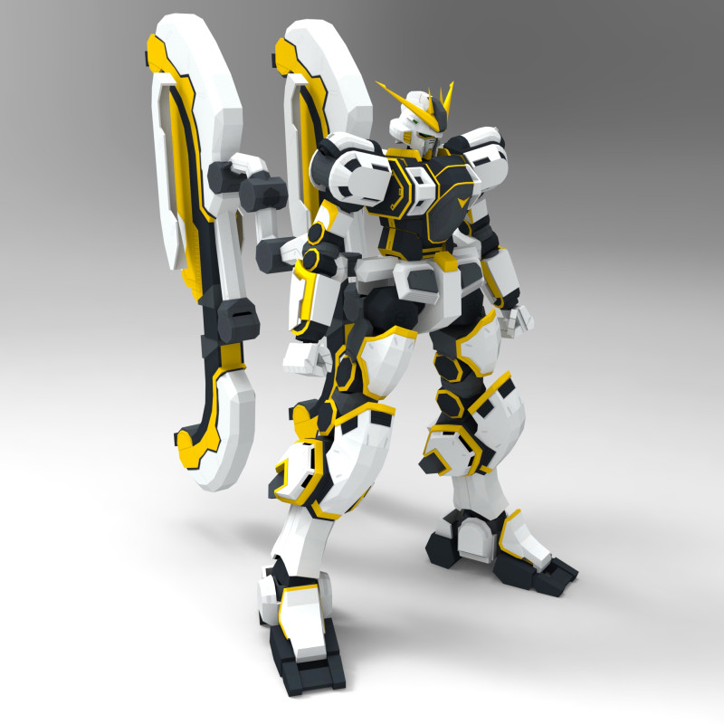 Atlas Gundam 3D Model .c4d .max .obj .3ds .fbx .stl .blend 