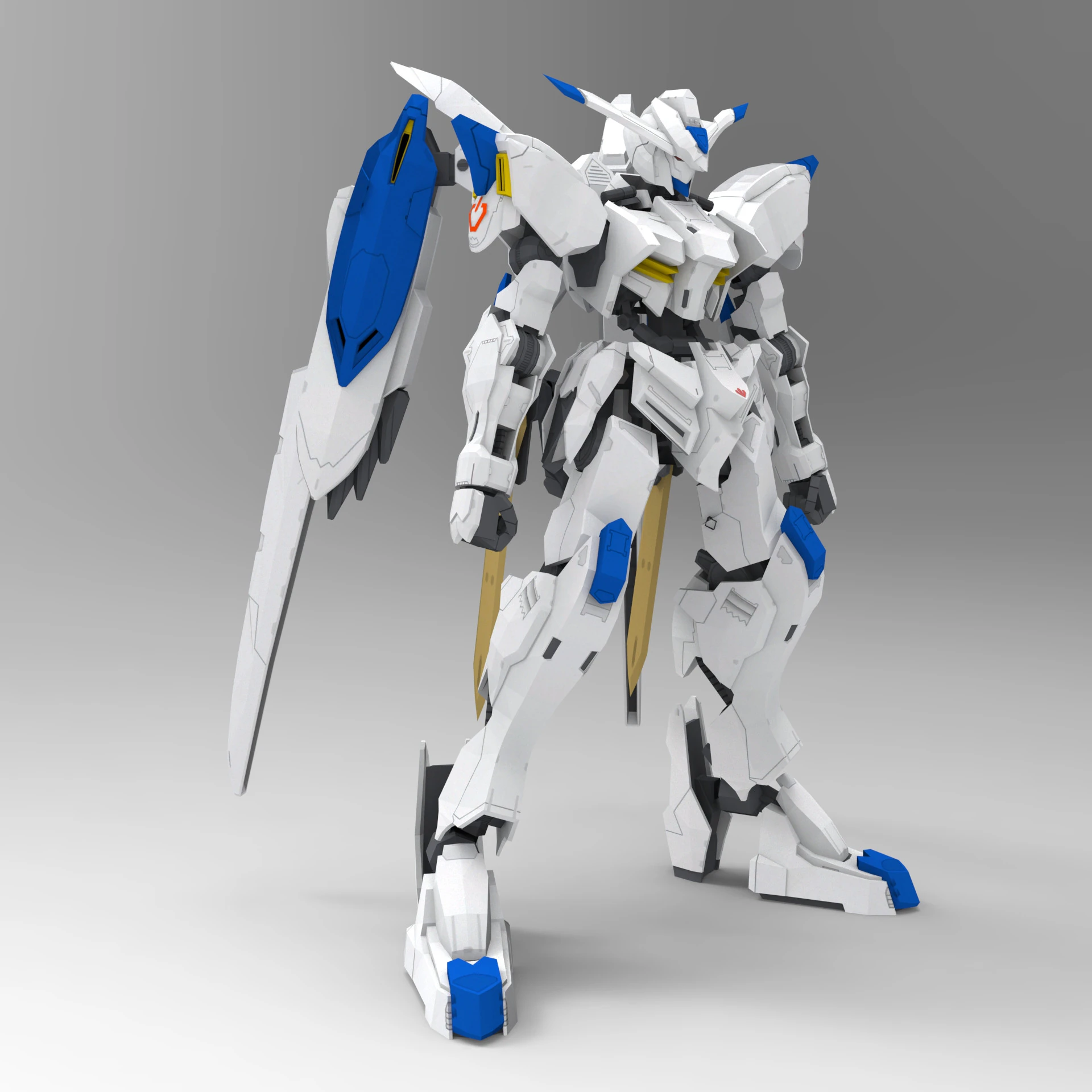 GUNDAM BAEL 3D Model .c4d .max .obj .3ds .fbx .stl .blend 
