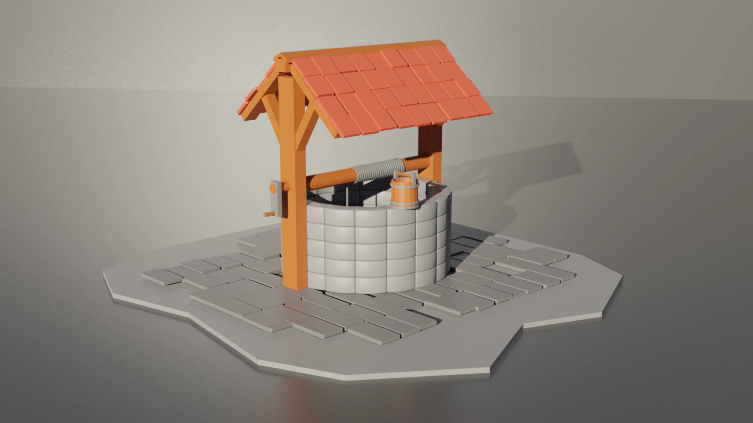 Well 3D Model .c4d .max .obj .3ds .fbx .stl .blend 