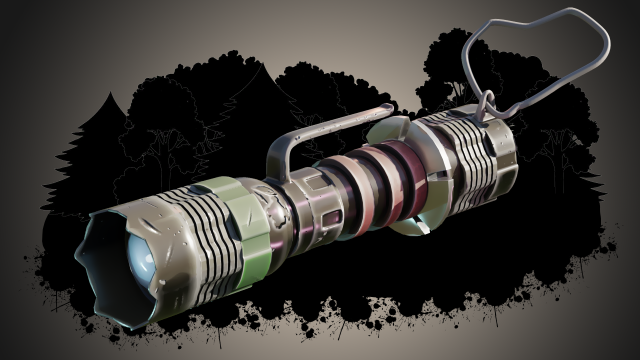 Stylized flashlight Modelo 3D .c4d .max .obj .3ds .fbx .stl .blend 