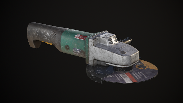 Angle Grinder Model 3D .c4d .max .obj .3ds .fbx .stl .blend