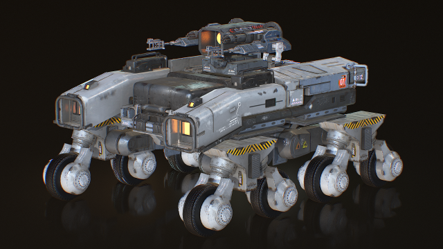 Sci-fi military vehicle Modèle 3D .c4d .max .obj .3ds .fbx .stl .blend 