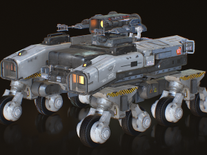 Sci-fi military vehicle Modelo 3D