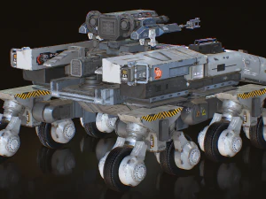 Sci-fi military vehicle 3D Model
