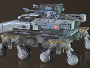 Sci-fi military vehicle Modèle 3D