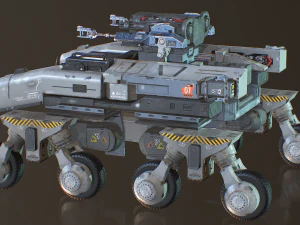 Sci-fi military vehicle 3D Model
