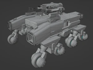 Sci-fi military vehicle 3D Model