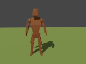 Low-poly human 3D Modell