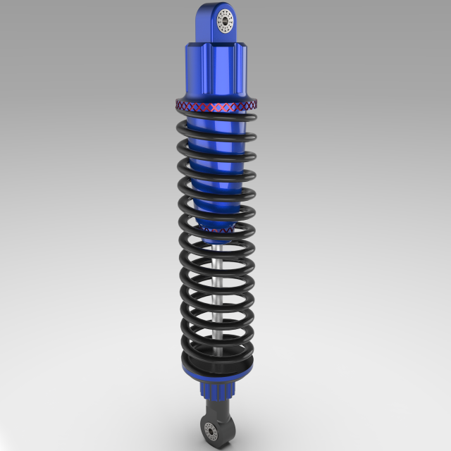Shock Absorber 3D Modell .c4d .max .obj .3ds .fbx .stl .blend 