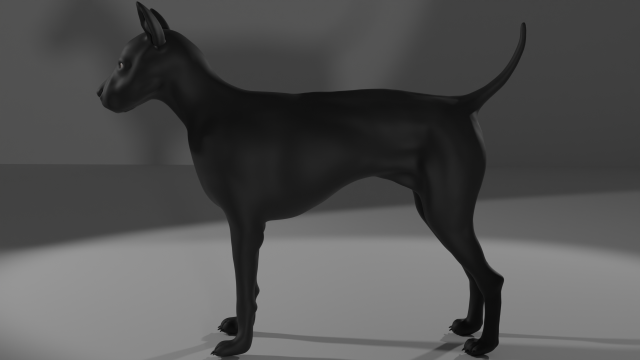 Dog Model 3D .c4d .max .obj .3ds .fbx .stl .blend 