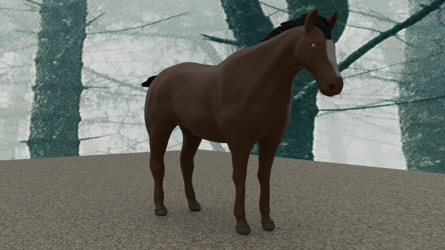 Horse 3D Model .c4d .max .obj .3ds .fbx .stl .blend 
