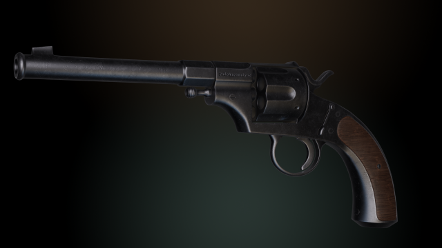 Revolver 3D 模型 .c4d .max .obj .3ds .fbx .stl .blend 