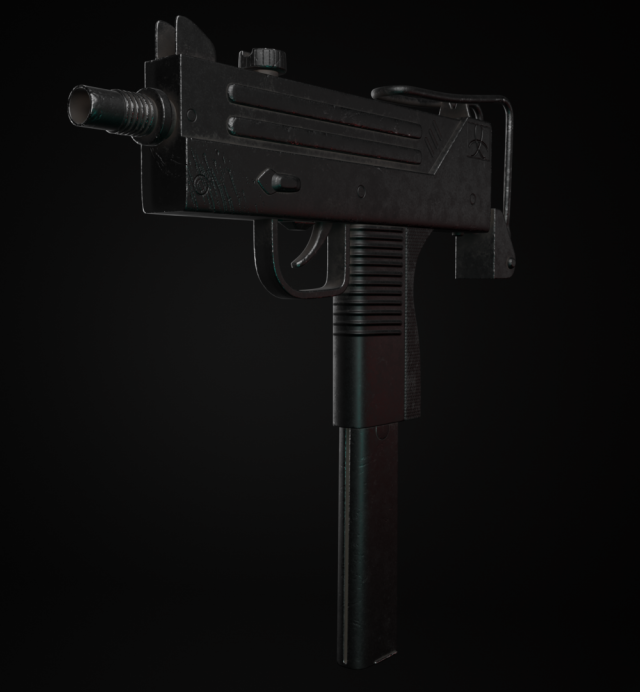 Ingram MAC-10 Modello 3D .c4d .max .obj .3ds .fbx .stl .blend 