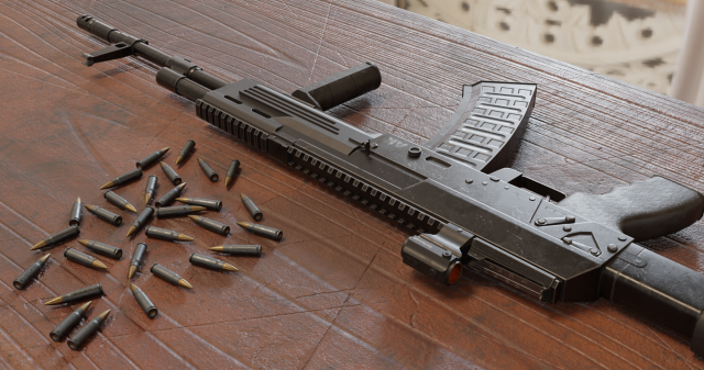 AK-12 3D Model .c4d .max .obj .3ds .fbx .stl .blend 