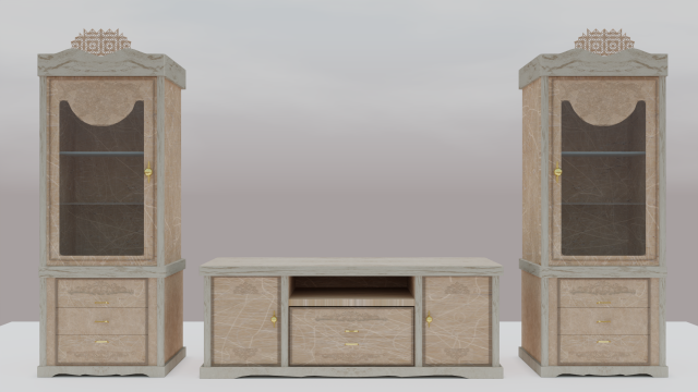 Classic Shelf 3D Model .c4d .max .obj .3ds .fbx .stl .blend 