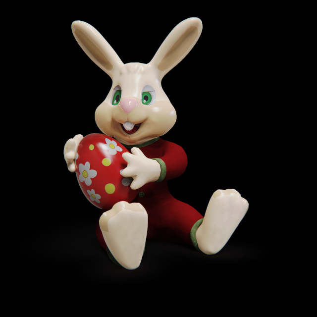 Humanoid Easter Bunny Baby CG 纹理 .c4d .max .obj .3ds .fbx .stl .blend 