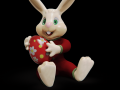 Humanoid Easter Bunny Baby 3D Assets
