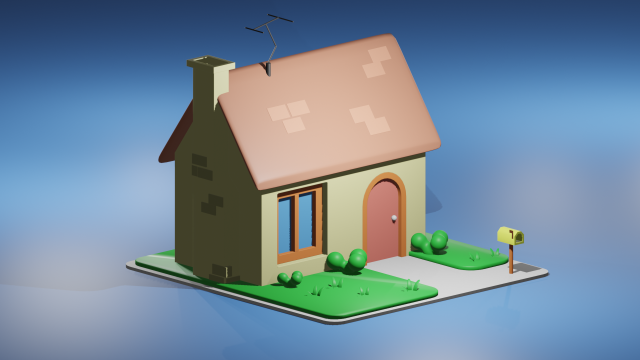 Home Model 3D .c4d .max .obj .3ds .fbx .stl .blend 