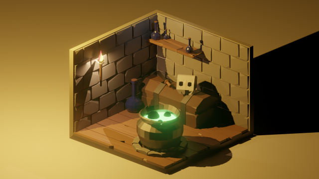Wizard House 3D 모델 .c4d .max .obj .3ds .fbx .stl .blend 