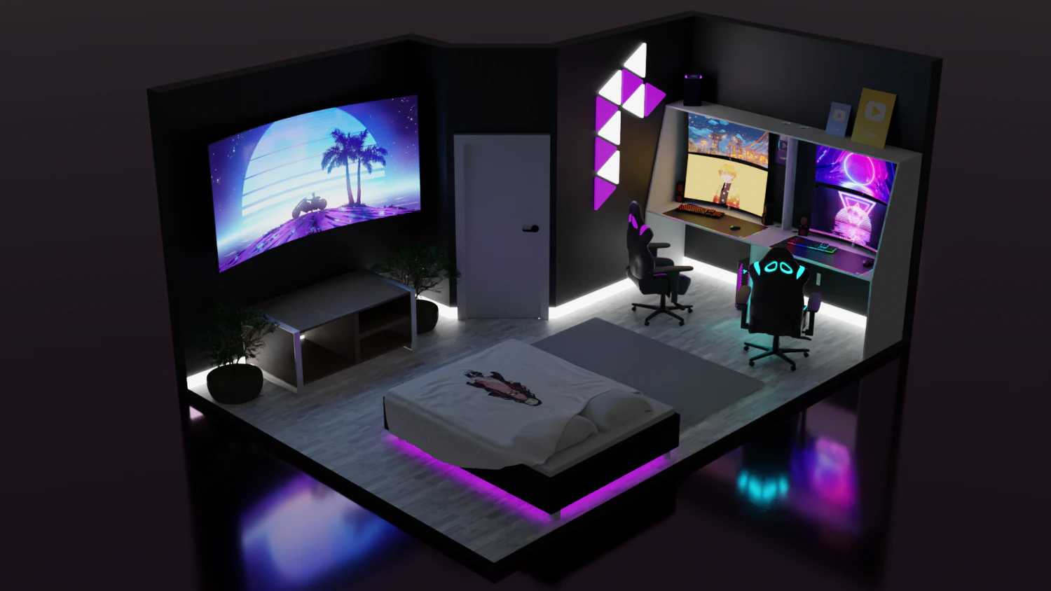 Room 3D Model .c4d .max .obj .3ds .fbx .stl .blend 