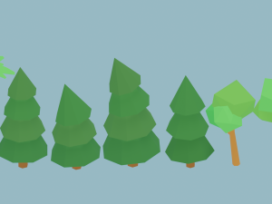 LowPoly Tree Pack for game 3D Model