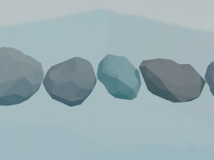 LowPoly Rocks Pack for game 3D Model