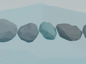 LowPoly Rocks Pack for game 3D Model