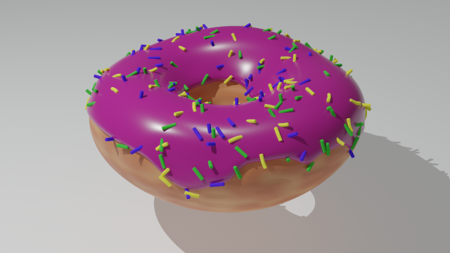 Delicious donut Model 3D .c4d .max .obj .3ds .fbx .stl .blend 