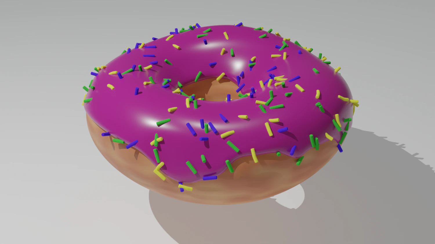 Delicious donut 3D Model .c4d .max .obj .3ds .fbx .stl .blend