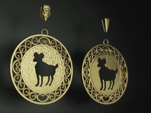 Capricorn pendant 3D Print Model