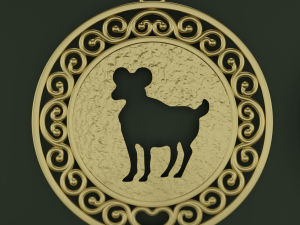 Capricorn pendant Model Cetak 3D
