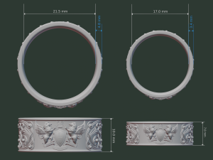 Family ring Modèles 3D en vedette