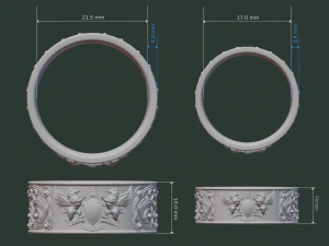 Family ring 3D Print Model