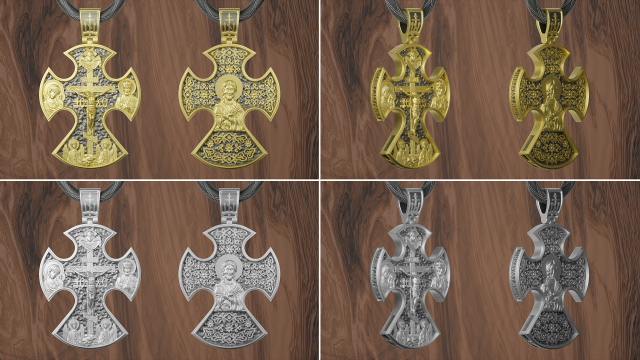 Cross pendant 3D 프린트 모델 .c4d .max .obj .3ds .fbx .stl .blend 