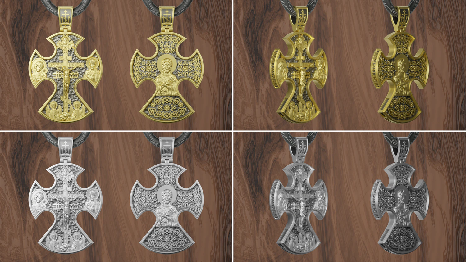Cross pendant 3D Print Model .c4d .max .obj .3ds .fbx .stl .blend 