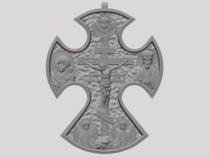 Cross pendant 3D Print Model