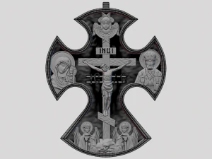 Cross pendant 3D Print Model