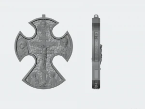 Cross pendant 3D Print Model