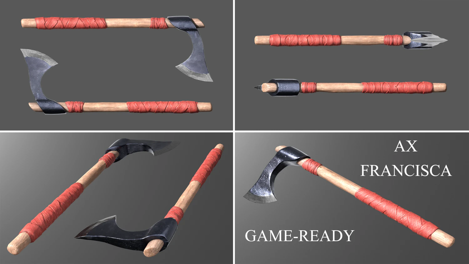 Ax Francisca 3D Model .c4d .max .obj .3ds .fbx .stl .blend 
