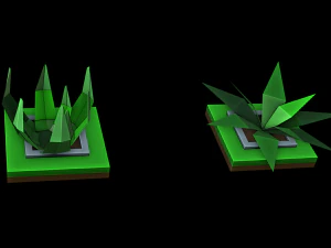 Isometric trees-lowpoly trees 3D Model