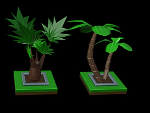 Isometric trees-lowpoly trees 3D Model