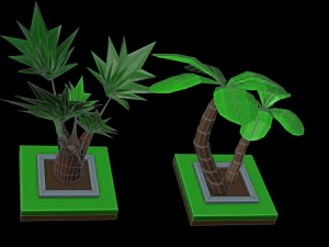 Isometric trees-lowpoly trees 3D Model
